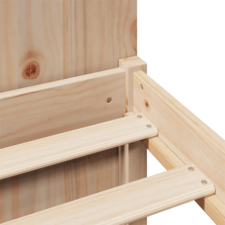 Bookcase Bed Without Mattress 150X200Cm Solid Wood Pine