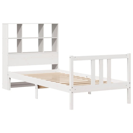Bookcase Bed Without Mattress 90X200Cm Solid Wood Pine