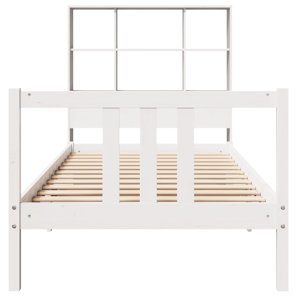 Bookcase Bed Without Mattress 90X200Cm Solid Wood Pine