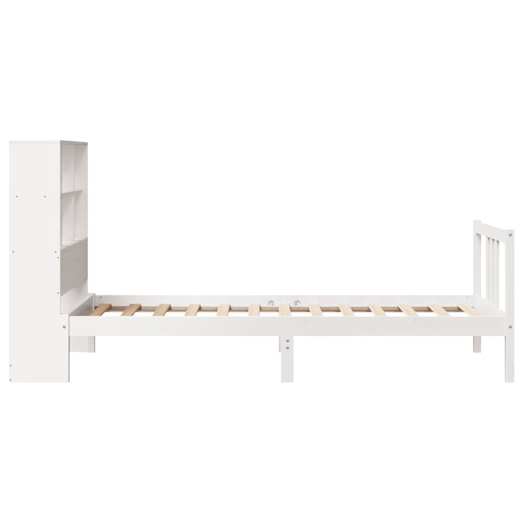 Bookcase Bed Without Mattress 90X200Cm Solid Wood Pine