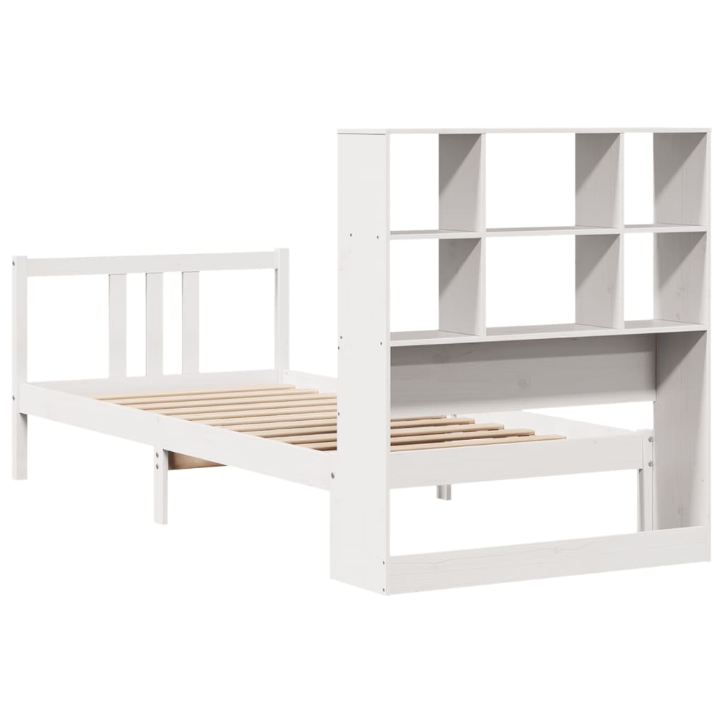 Bookcase Bed Without Mattress 90X200Cm Solid Wood Pine