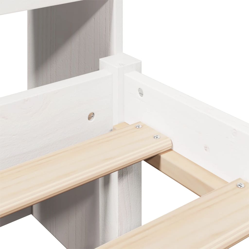 Bookcase Bed Without Mattress 90X200Cm Solid Wood Pine