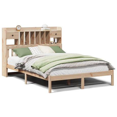 Bookcase Bed Without Mattress Solid Wood Pine