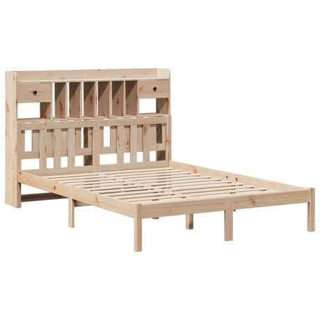 Bookcase Bed Without Mattress Solid Wood Pine
