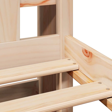 Bookcase Bed Without Mattress Solid Wood Pine