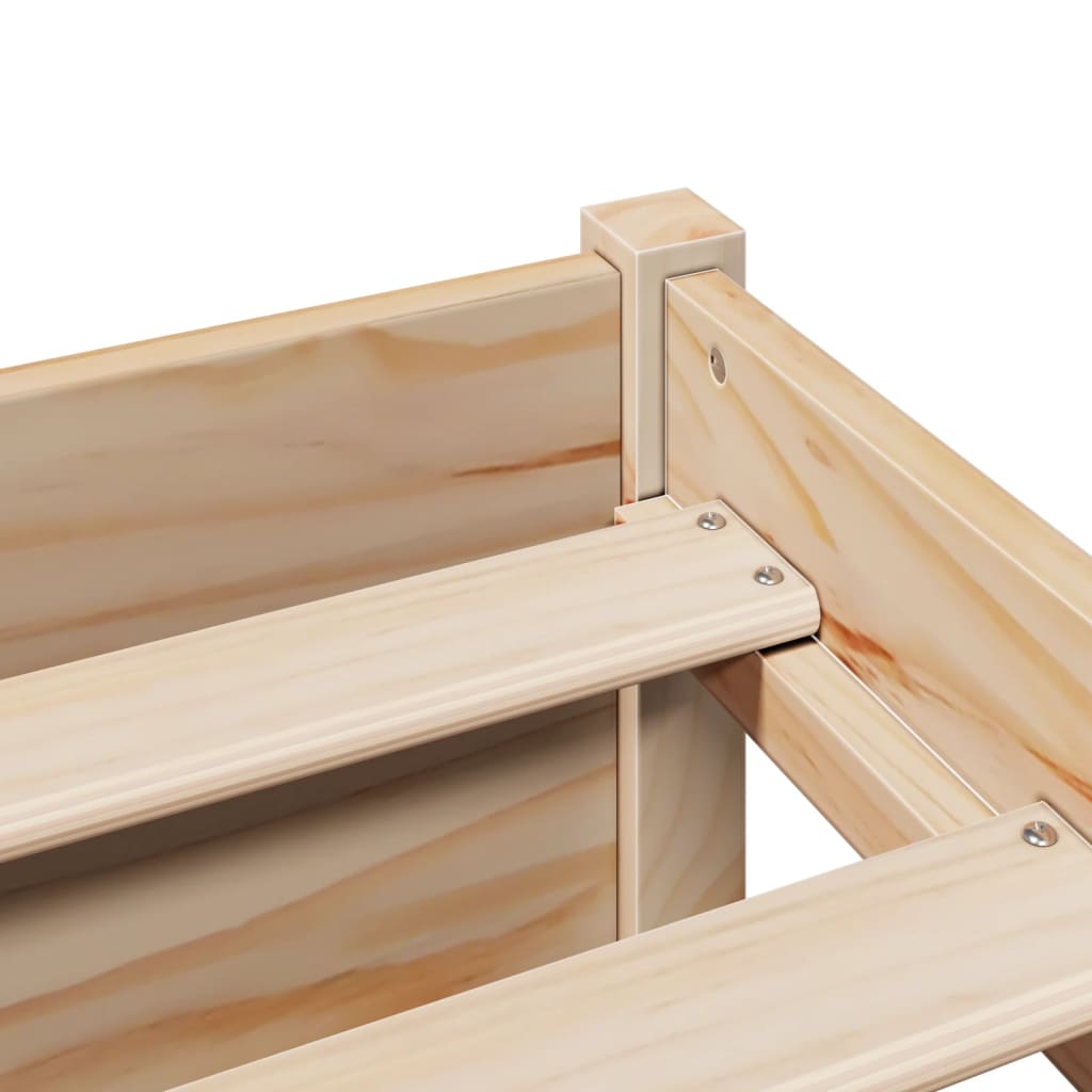 Bookcase Bed Without Mattress 150X200Cm King Size Solid Wood Pine