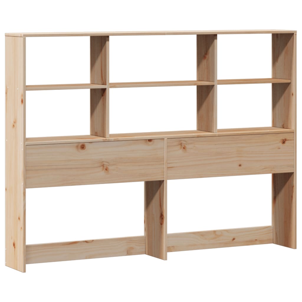 Bookcase Bed Without Mattress 135X190Cm Double Solid Wood Pine
