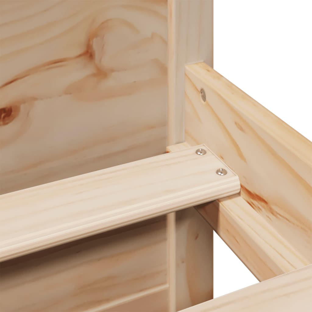 Bookcase Bed Without Mattress 150X200Cm King Size Solid Wood Pine