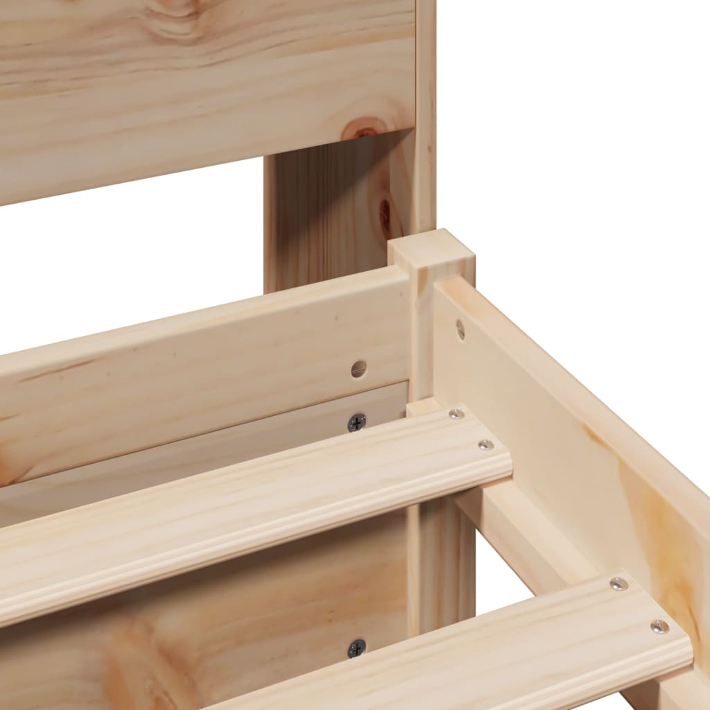 Bookcase Bed Without Mattress 90X200Cm Solid Wood Pine