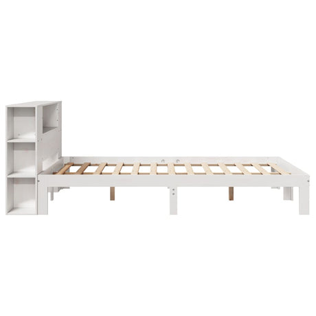 Bookcase Bed Without Mattress 140X200Cm Solid Wood Pine