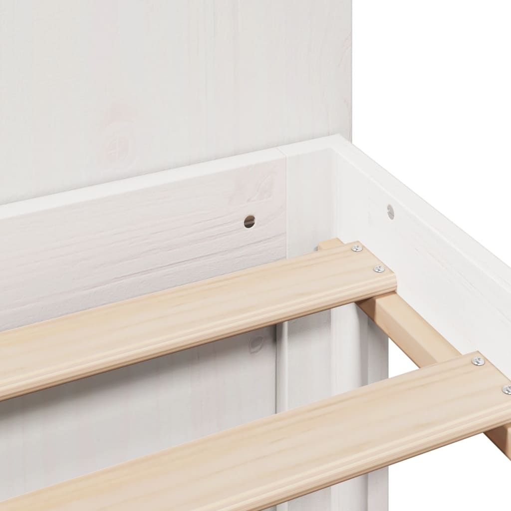 Bookcase Bed Without Mattress 140X200Cm Solid Wood Pine