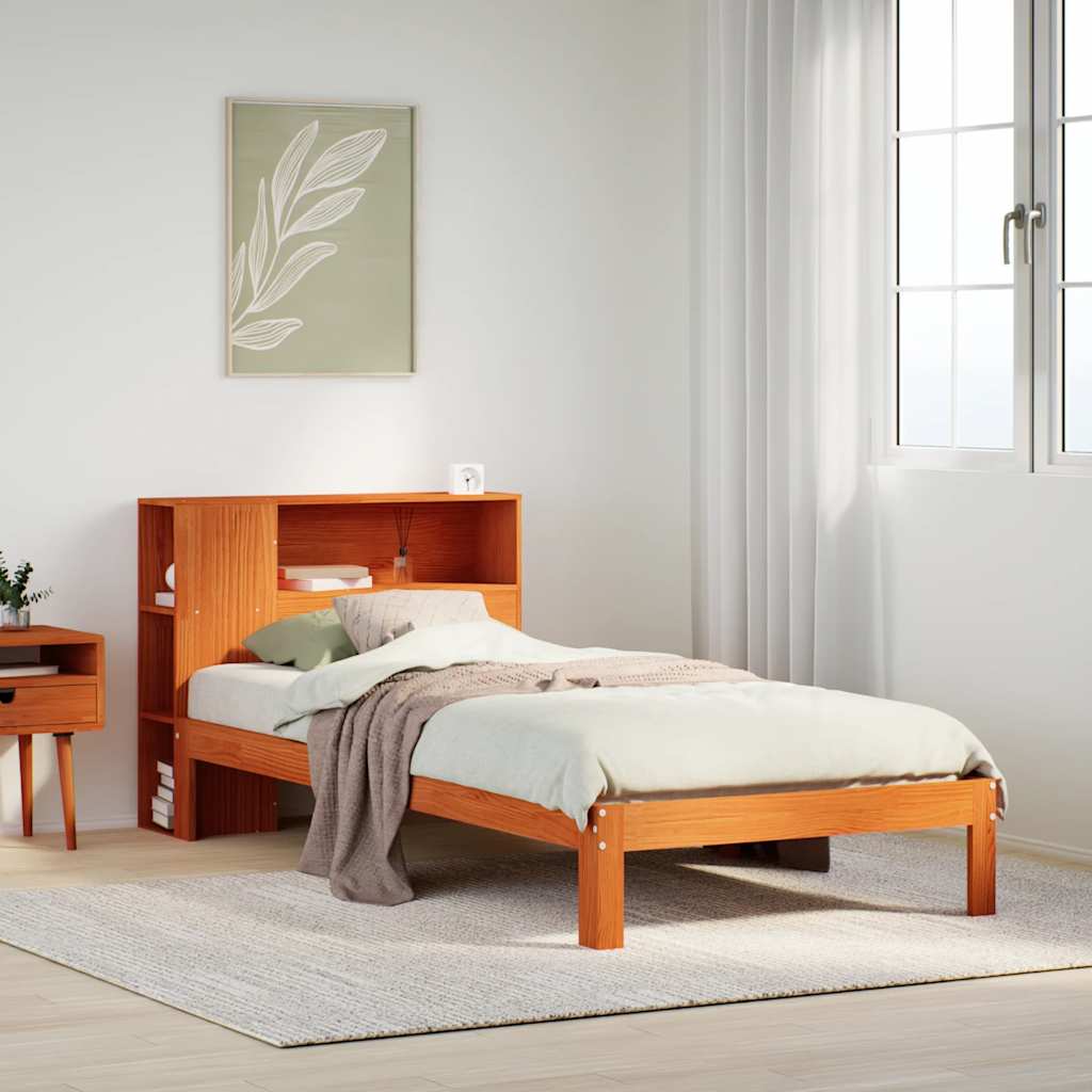 Bookcase Bed Without Mattress Small Single Solid Wood Pine