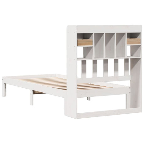 Bookcase Bed Without Mattress 90X200Cm Solid Wood Pine