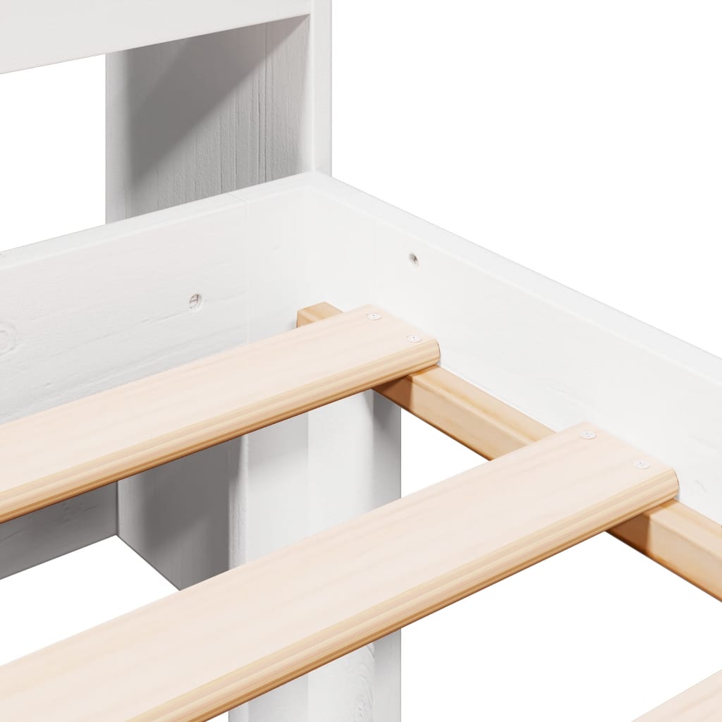 Bookcase Bed Without Mattress 90X200Cm Solid Wood Pine