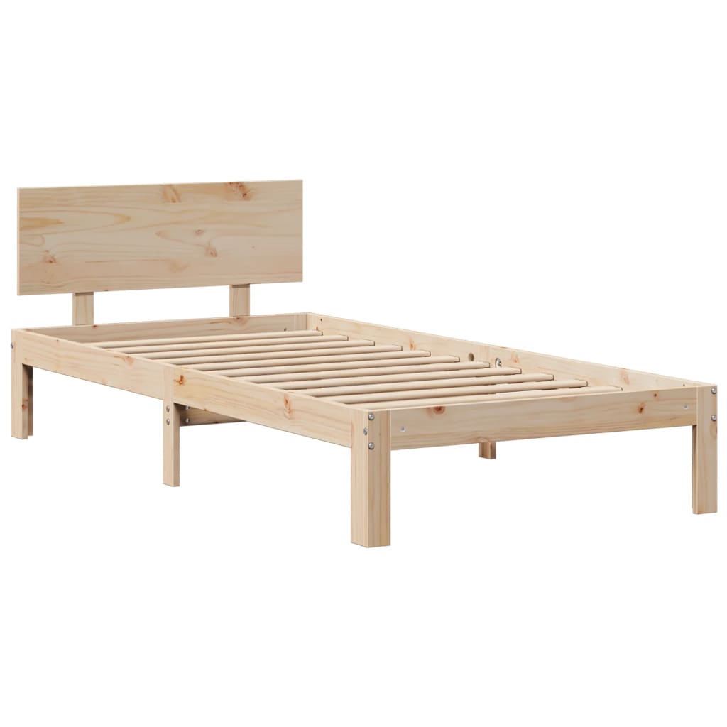 Bookcase Bed Without Mattress 100X200Cm Solid Wood Pine