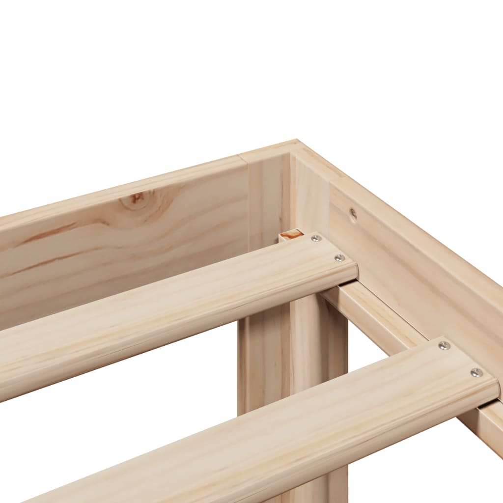 Bookcase Bed Without Mattress 100X200Cm Solid Wood Pine