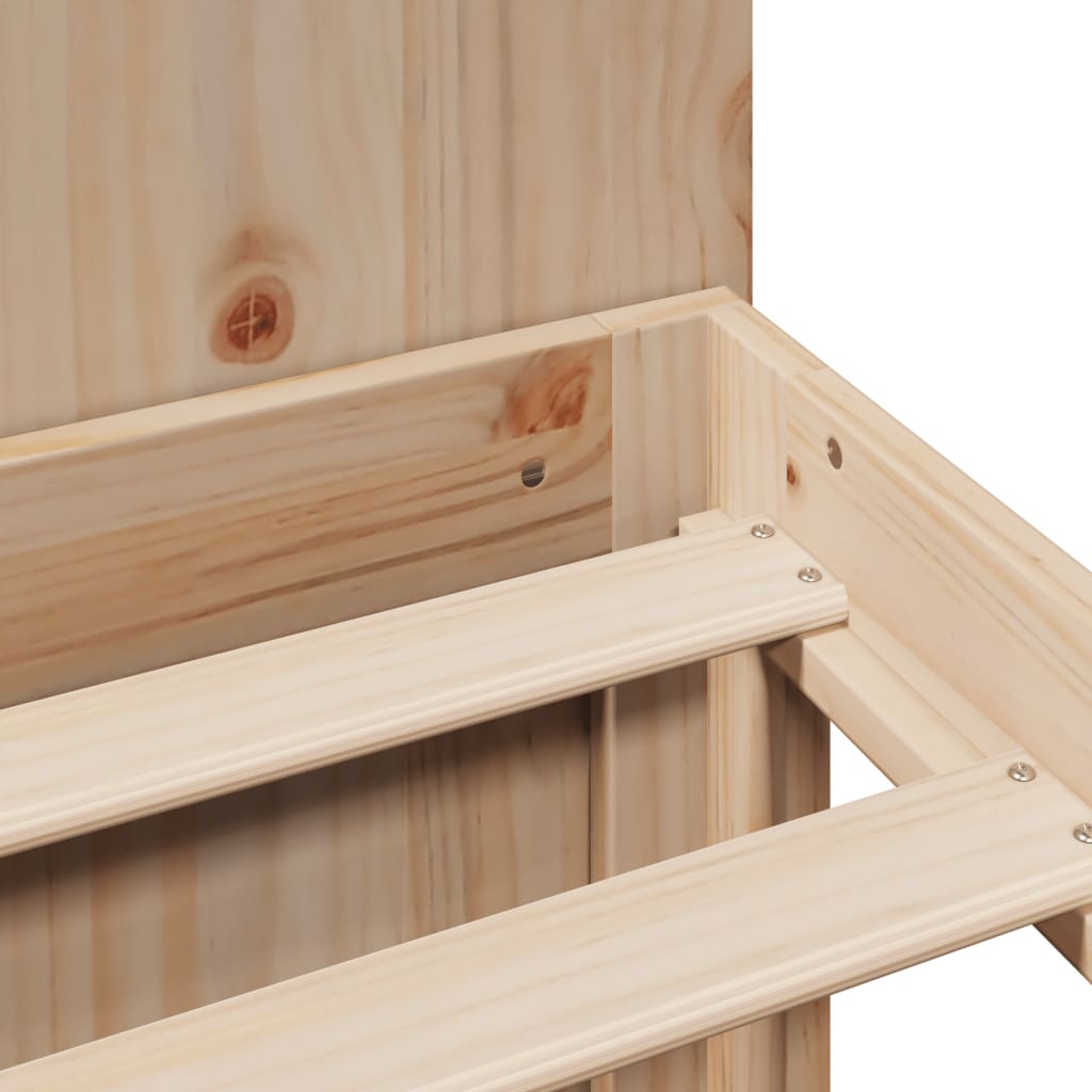 Bookcase Bed Without Mattress King Size Solid Wood Pine