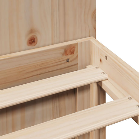 Bookcase Bed Without Mattress King Size Solid Wood Pine