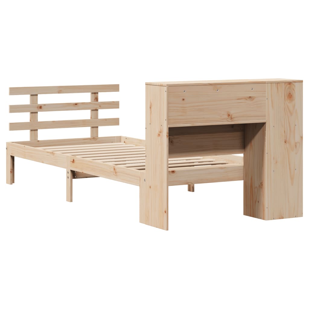 Bookcase Bed Without Mattress 90X200Cm Solid Wood Pine