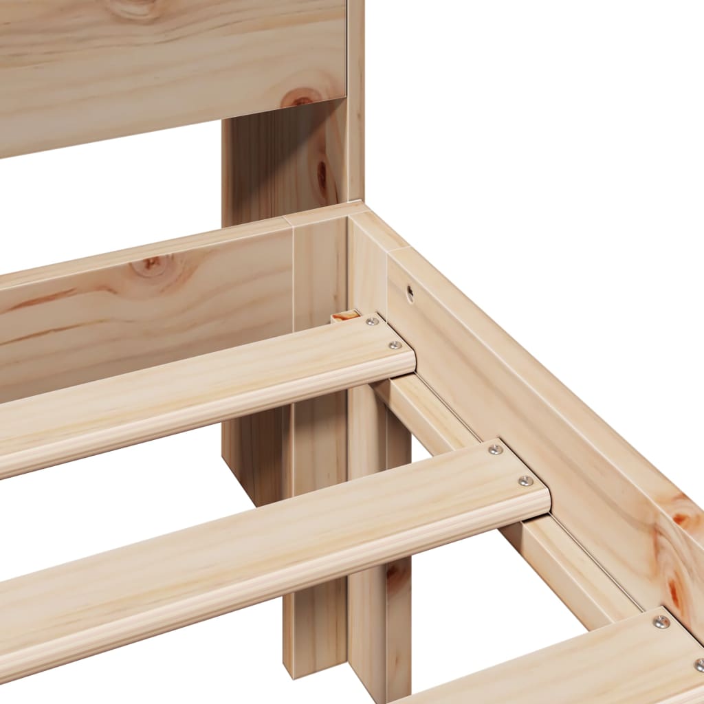 Bookcase Bed Without Mattress 90X200Cm Solid Wood Pine