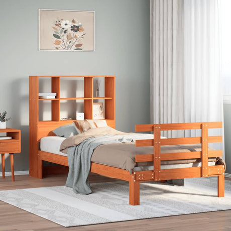Bookcase Bed Without Mattress Small Double Solid Wood Pine