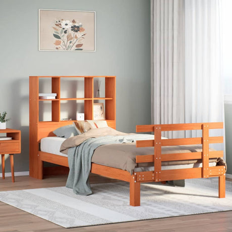 Bookcase Bed Without Mattress Small Double Solid Wood Pine