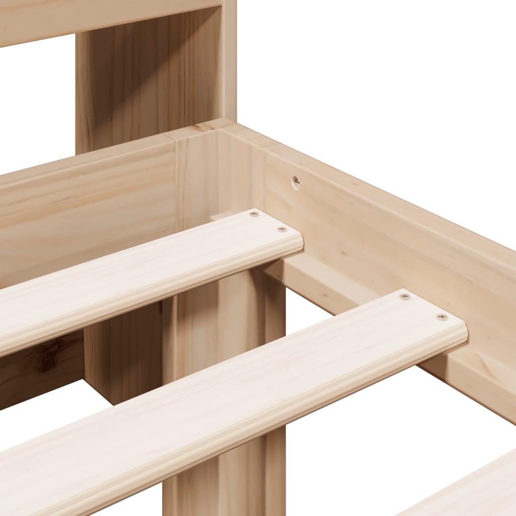 Bookcase Bed Without Mattress 90X200Cm Solid Wood Pine