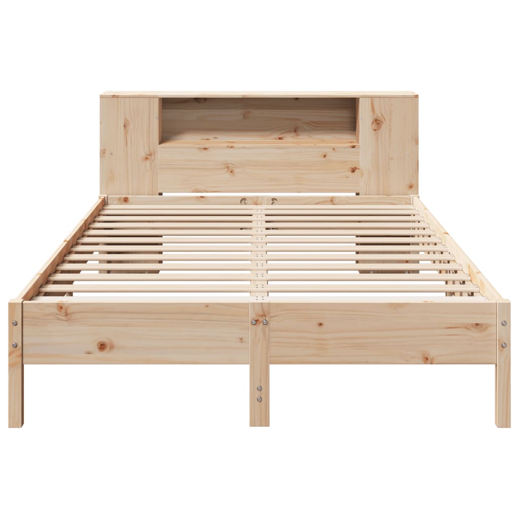 Bookcase Bed Without Mattress 150X200 Cm King Solid Wood Pine