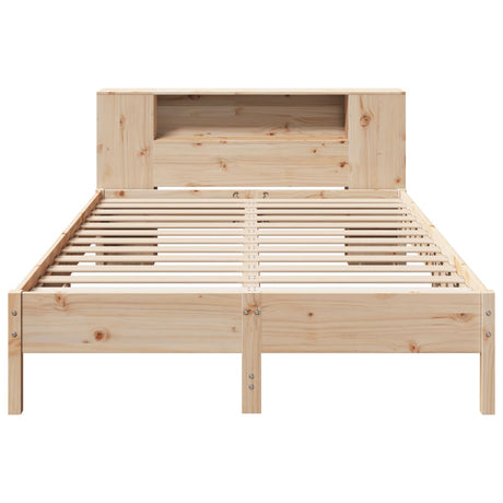 Bookcase Bed Without Mattress 150X200 Cm King Solid Wood Pine