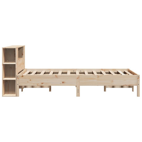 Bookcase Bed Without Mattress 150X200 Cm King Solid Wood Pine