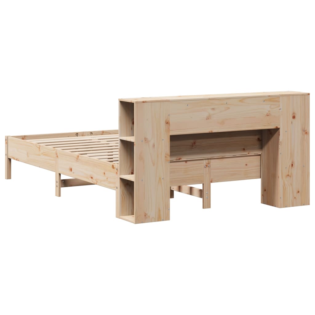 Bookcase Bed Without Mattress 150X200 Cm King Solid Wood Pine