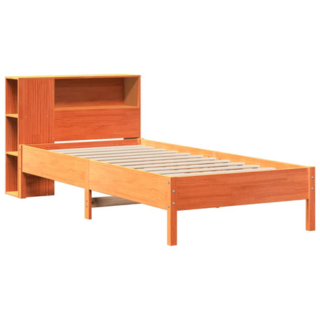 Bookcase Bed Without Mattress 90X200Cm Solid Wood Pine
