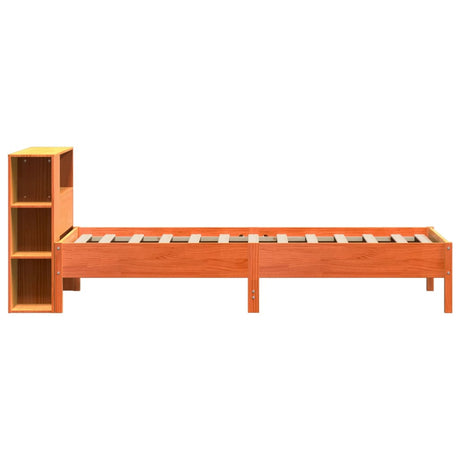 Bookcase Bed Without Mattress 90X200Cm Solid Wood Pine