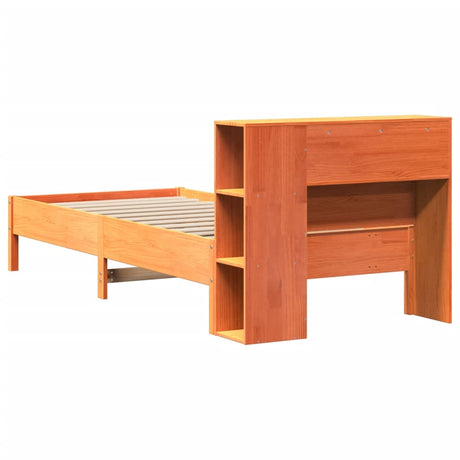 Bookcase Bed Without Mattress 90X200Cm Solid Wood Pine