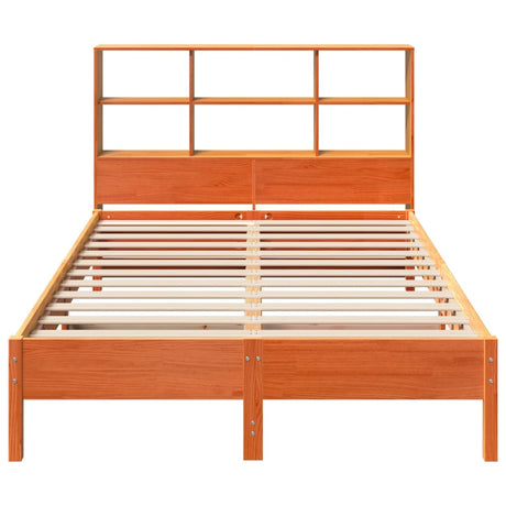 Bookcase Bed Without Mattress 160X200Cm Solid Wood Pine