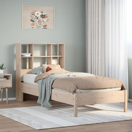 Bookcase Bed Without Mattress 160X200Cm Solid Wood Pine