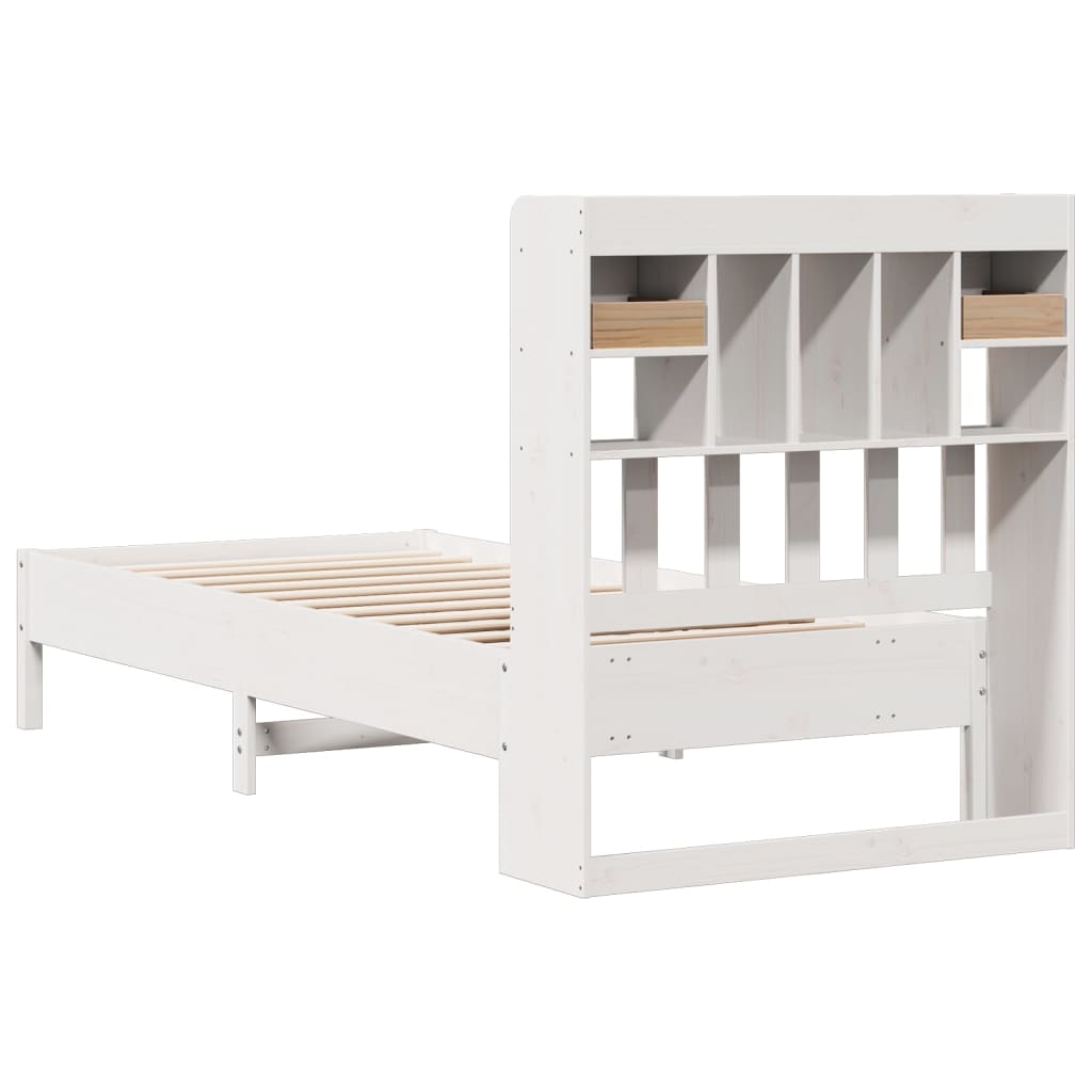 Bookcase Bed Without Mattress Solid Wood Pine