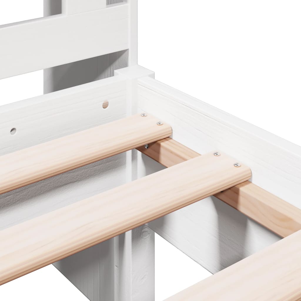 Bookcase Bed Without Mattress Solid Wood Pine