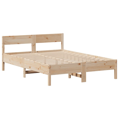 Bookcase Bed Without Mattress King Size Solid Wood Pine