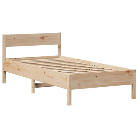Bookcase Bed Without Mattress 100X200Cm Solid Wood Pine