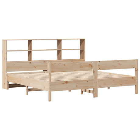 Bookcase Bed Without Mattress 200X200Cm Solid Wood Pine
