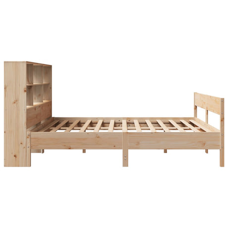Bookcase Bed Without Mattress 200X200Cm Solid Wood Pine