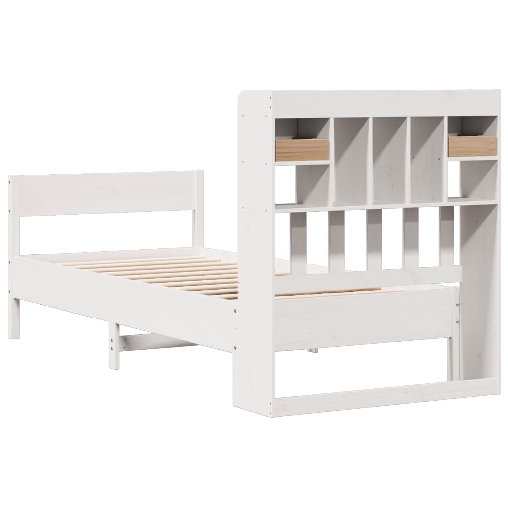 Bookcase Bed Without Mattress Solid Wood Pine