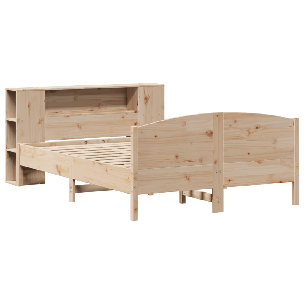 Bookcase Bed Without Mattress 150X200Cm Solid Wood Pine