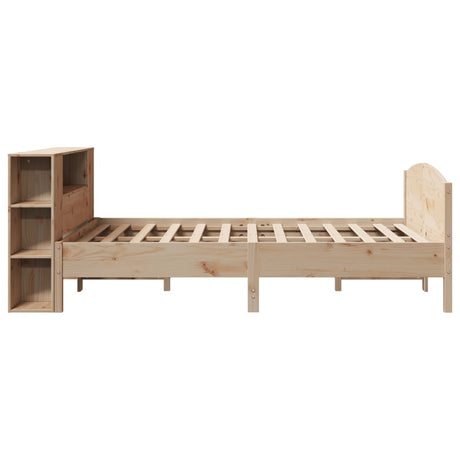 Bookcase Bed Without Mattress 150X200Cm Solid Wood Pine