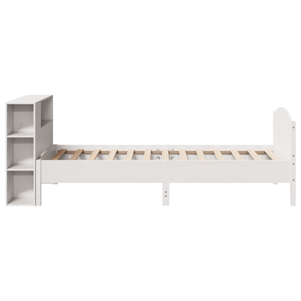 Bookcase Bed Without Mattress 90X200Cm Solid Wood Pine