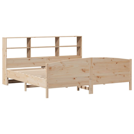Bookcase Bed Without Mattress 200X200Cm Solid Wood Pine