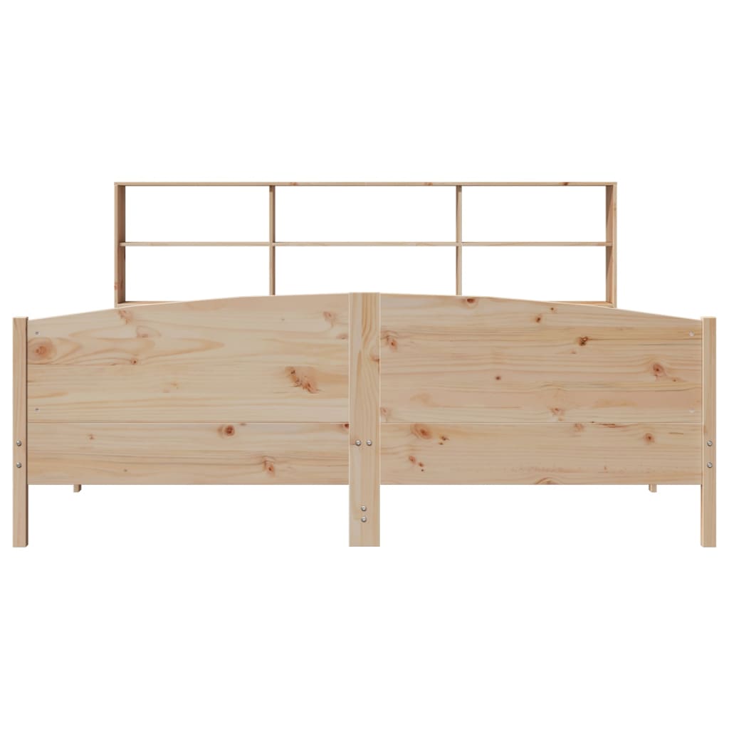 Bookcase Bed Without Mattress 200X200Cm Solid Wood Pine