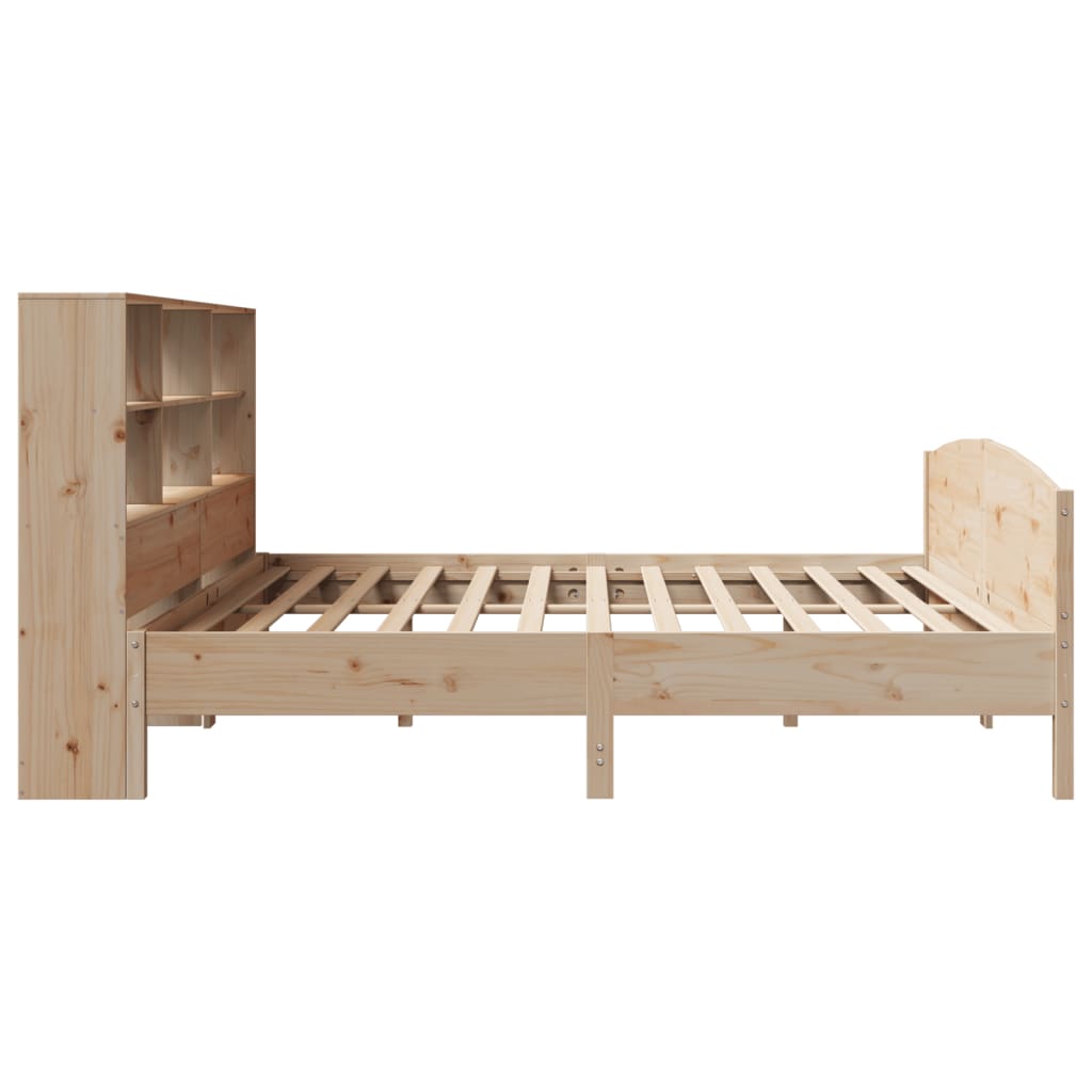 Bookcase Bed Without Mattress 200X200Cm Solid Wood Pine