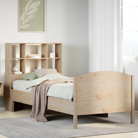 Bookcase Bed Without Mattress 200X200Cm Solid Wood Pine